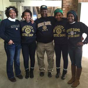 Family Visiting For Nd Football Game 2016